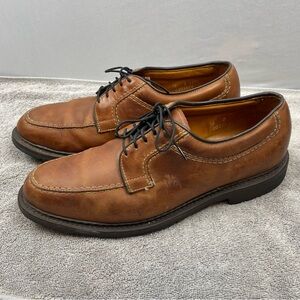 Allen Edmonds Wilbert Men Sz 10 Brown Leather Split Toe Derby Shoes Preppy